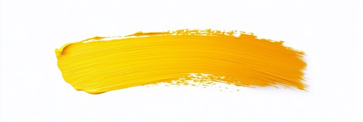 Bright Yellow Paint Stroke