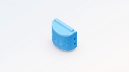 Invideo. Blue plastic small electronic device close-up, technology gadget usage, modern minimalistic background, perfect for tech blogs, product reviews, clean white surface, innovation concept, digi