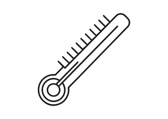 Thermometer icon, Thermometer silhouette vector