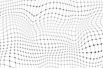 Black dot 3D wave pattern design element