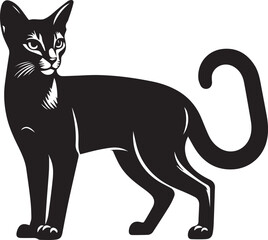 Fototapeta premium cat silhouette vector, cat silhouette drawing, logo vector