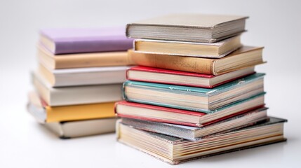 Colorful Stacked Books Display