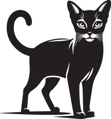 Obraz premium cat silhouette vector, cat silhouette drawing, logo vector