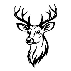 Naklejka premium deer head silhouette