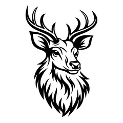 Fototapeta premium deer head silhouette
