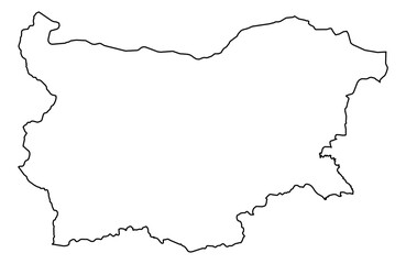 Bulgaria Outline Map Vector - Editable Country Border