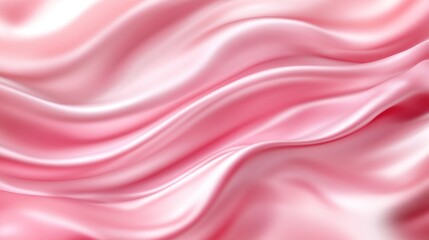Fototapeta premium Graceful, flowing folds of delicate pink silk fabric.