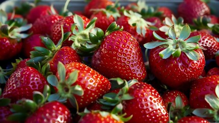 A vibrant strawberry abundance scene with countless ripe strawberries piled together filling the frame with natural freshness overlay cut out on isolated transparent removed background