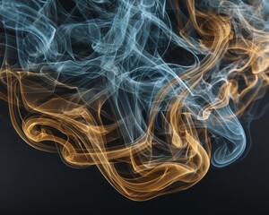 Fototapeta premium Abstract swirling smoky background, perfect for design projects Ideal for overlay, texture, or backdrop - colorful galaxy website
