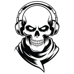 This graphic design project centers around the creation of a high-impact, monochrome logo intended for a music or entertainment brand.