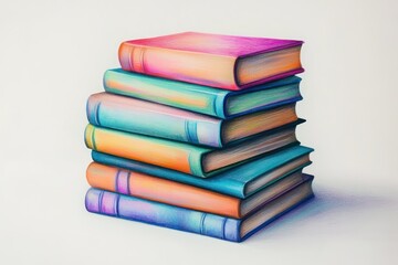 Stack of colorful books (1)