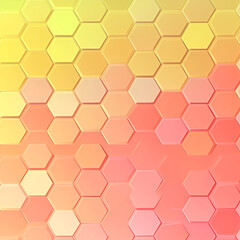 Create a seamless coral gradient hexagon background for digital design