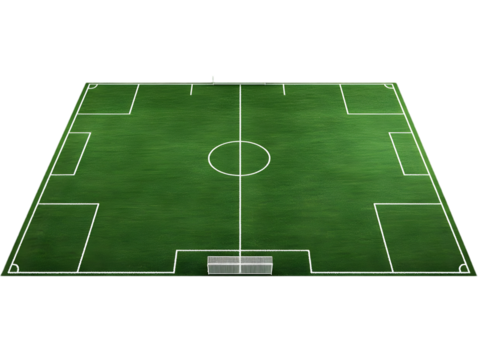 3D Soccer Field Illustration Isolated Background