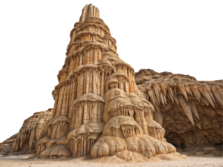 Towering Stalagmites Formed by Nature’s Dripping Process – Cave Formation Wonder