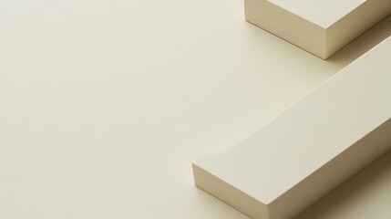 Cream Blocks Abstract Composition