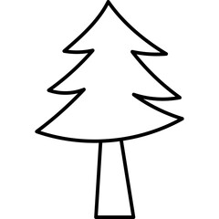 Minimalist Green Pine Tree Vector for Forest Landscape