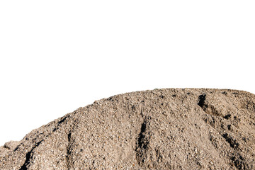 pile of sand isolated on transparent background