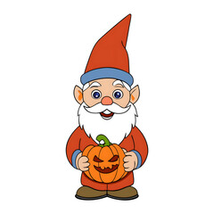 santa claus with a pumpkin