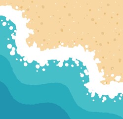 Obraz premium 바다 일러스트,Sea illustration, beach illustration