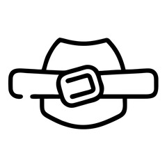 Simple Belt Buckle Icon - Minimalist Fashion Design Vector