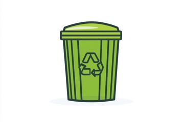 Green recycling bin