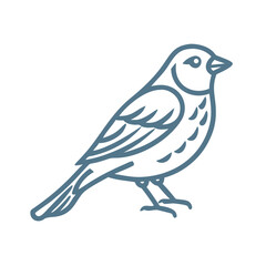 Elegant Goldfinch Bird Line Art Illustration