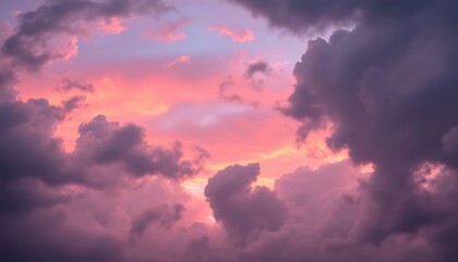 Obraz premium pink and blue sky with clouds in the background