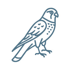 Fototapeta premium American Kestrel Icon, Minimalist Bird Line Art