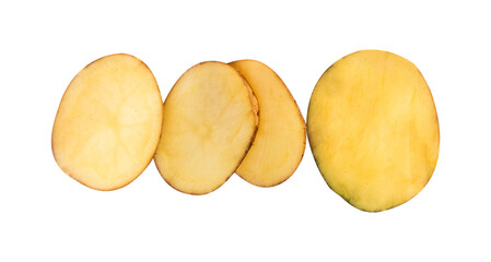 potato chips isolated on white