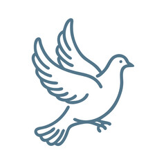Minimalist Dove Illustration: Peace and Hope Symbol