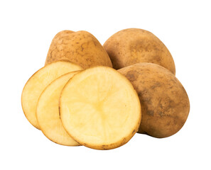 potato chips isolated on white background