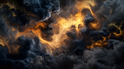 Abstract fire and smoke background