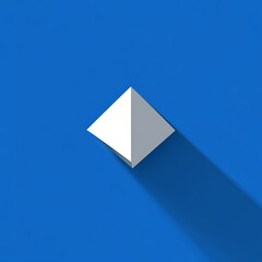 A White Diamond Shape Rests On A Blue Background