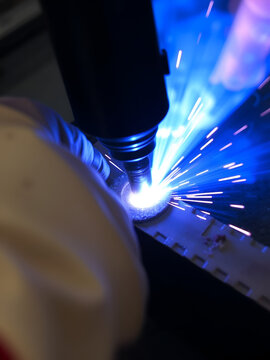 Close-up of Steel Weld Penetrant Testing for Flaw Detection Nondestructive Testing Method Ensuring Structural Integrity and Safety in Construction