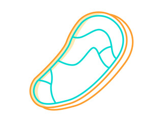 Beef steak icon. Barbecue icon and symbol. Barbecue elements. Barbecue equipment. Simple flat vector icon.