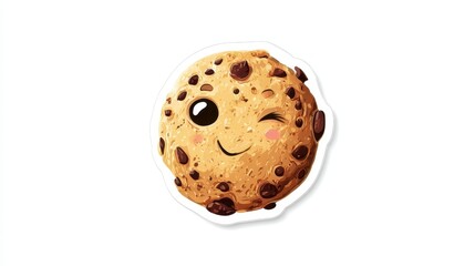 Fototapeta premium Happy Cookie with Chocolate Chips