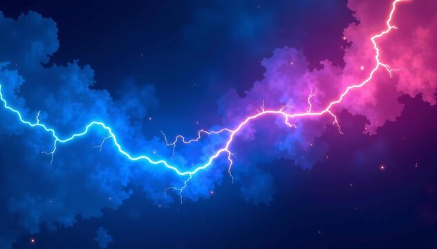 Abstract vibrant blue lightning plasma background for energetic designs, electric, dynamic, abstract