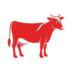 Silhouette-color-cow-logo-icon-vector-illustration  