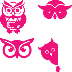  Owl bundil simple icon. Vector ICON all icon Viktor 