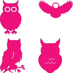  Owl bundil simple icon. Vector ICON all icon Viktor 