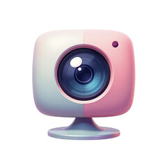 Cute Webcam Icon, Pastel Pink & Blue - Pastel Color Palettes