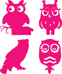  Owl bundil simple icon. Vector ICON all icon Viktor 