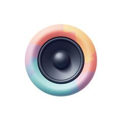 Pastel Rainbow Speaker - Music Icon - Pastel Colors