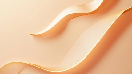 Abstract Peach Hues: A Symphony of Curving Lines