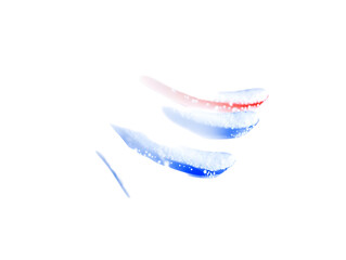 Abstract Transparent Background with Paint Strokes Illustration in Blue Red and White Colors