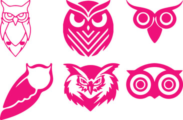  Owl bundil simple icon. Vector ICON all icon Viktor 