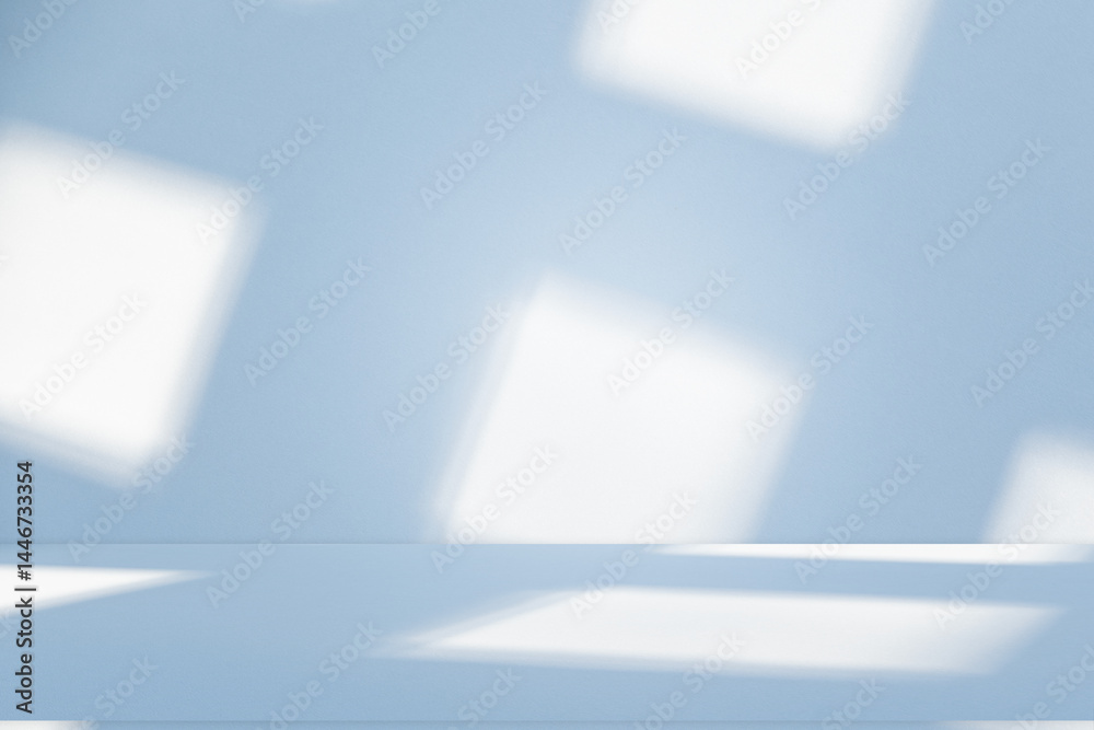 Aufkleber wall interior background, studio and backdrops show products. with soft light shadow from window col