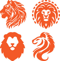 Lion bundil simple icon. Vector ICON all icon Viktor