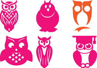 Fototapeta premium Owl bundil simple icon. Vector ICON all icon Viktor 