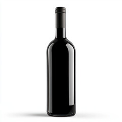 wine bottle isolated on white